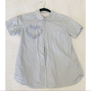 comme des garcon button down top